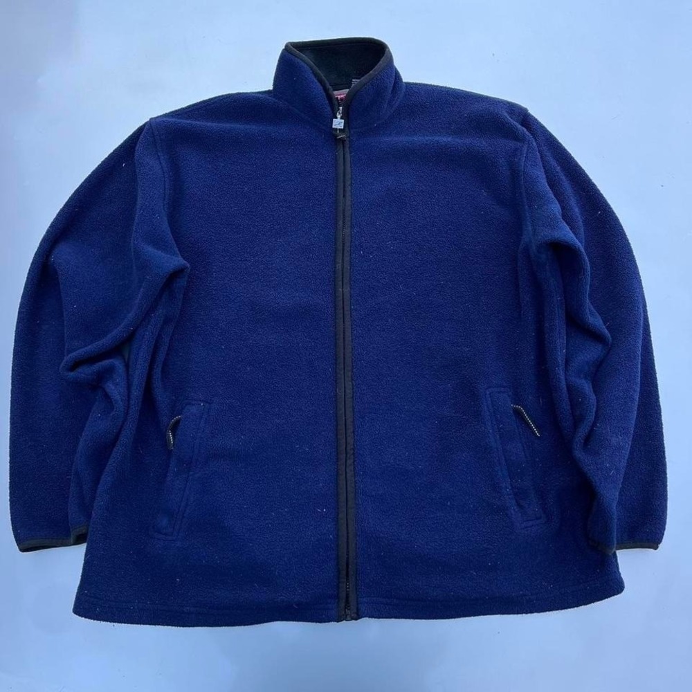 Prospirit Navy Y2K Vintage fleece zip up